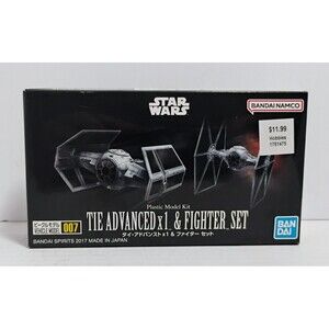 BANDAI NAMCO STAR WARS TIE ADVANCED & FIGHTER SET PLASTIC MODEL KIT NEW OPEN BOX